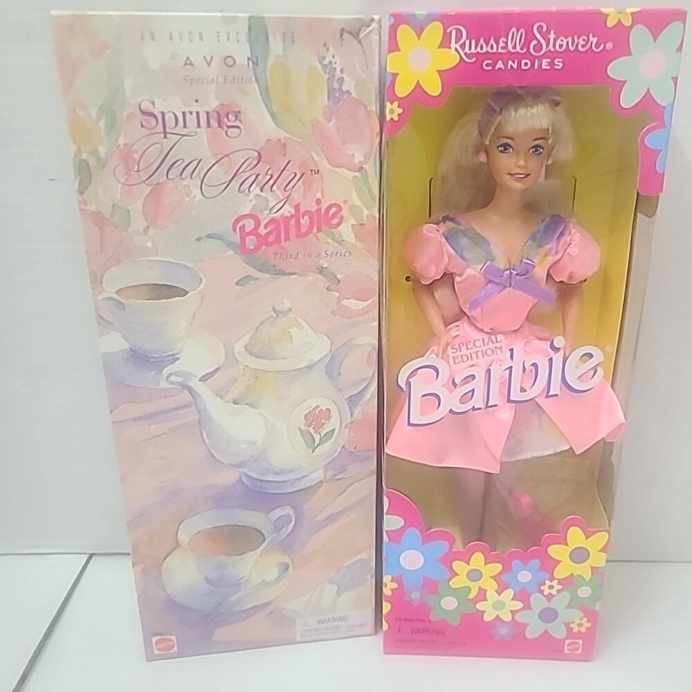 Lot Of 2 Vintage Barbie 1990's Rare Avon And Russel Stover Special Edition - Picture 3 of 4
